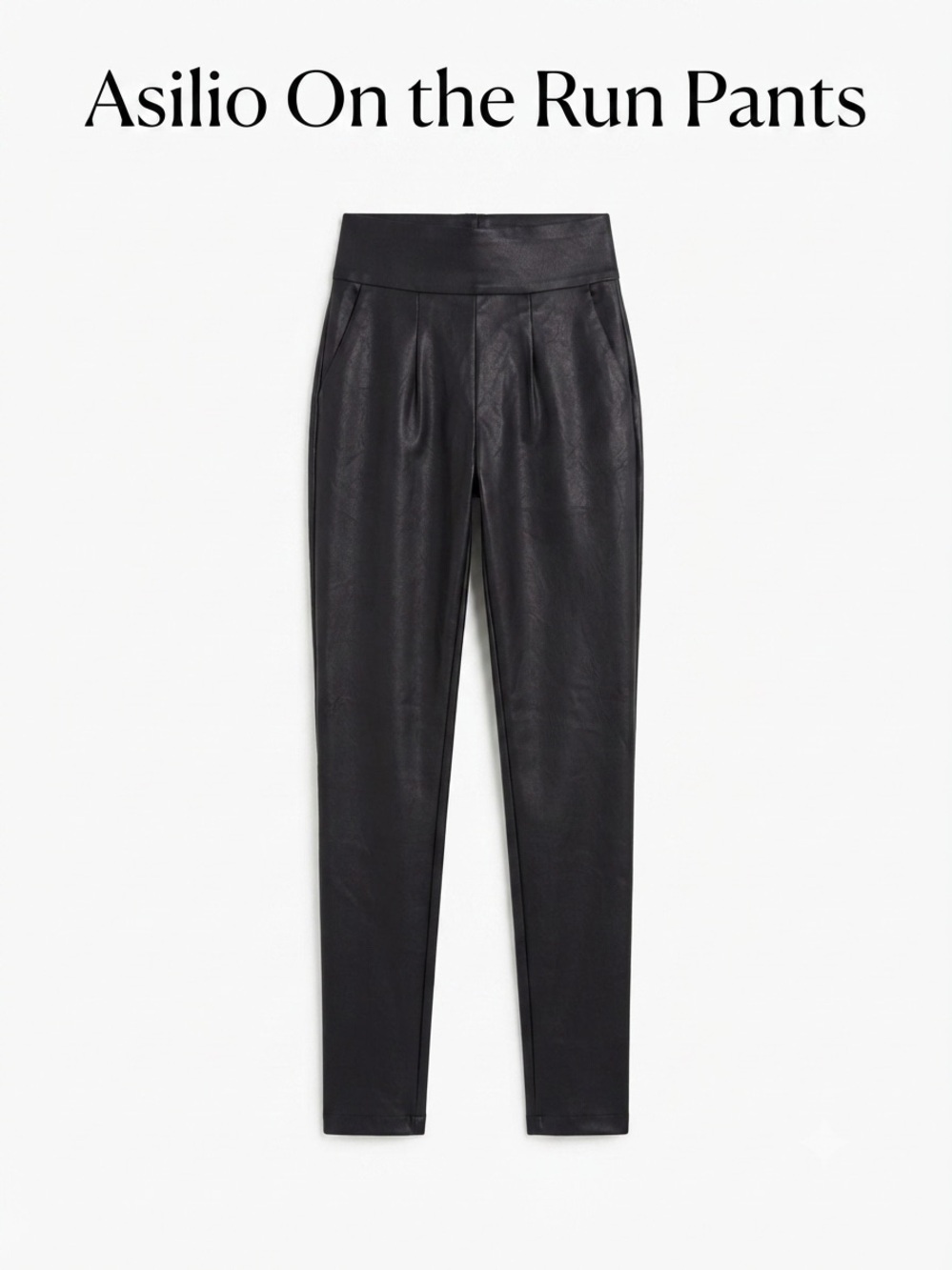Asilio On the Run Black Faux-Leather Pants Size 4 0199
